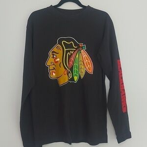 NLH Chicago Blackhawks medium long sleeve shirt black
